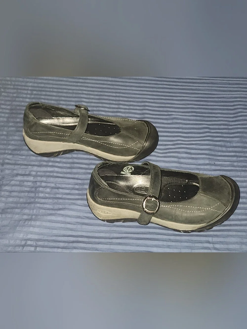 Keen Toyah Black Leather Mary Jane Women US Size 7.5